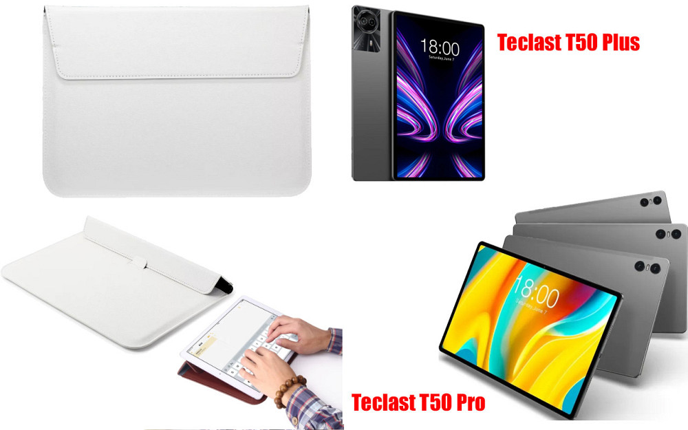 Чехол-конверт VitoCase для Teclast T50 Plus, T50 Pro, с функцией подставки для планшета Белый Киев - изображение 1