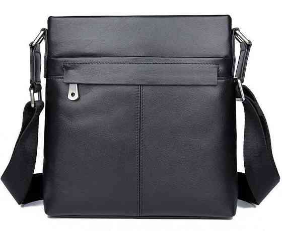Сумка мужская в гладкой коже Vintage 14981 Черная Киев