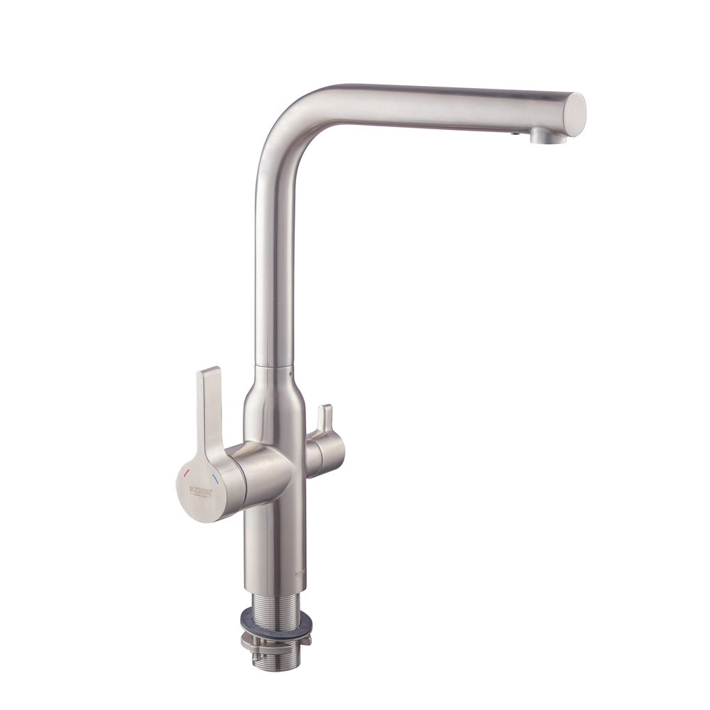 Змішувач для кухні з виходом для питної води Koer KI-72020-02 (з нерж. сталі) (KR4797) Київ - фото 4