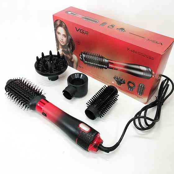 Портативний фен з насадками, Фен для дбайливого сушіння волосся, Фен-щітка з холодним повітрям NI-47 Івано-Франківськ