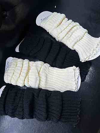 Женские трендовые гетры без пяток полушерсть Молочный Одесса