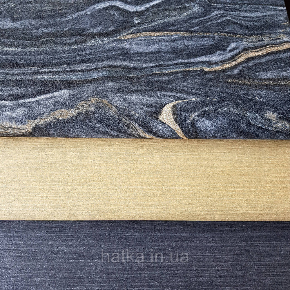 Шпалери метрові вінілові на флізелін дизайнерські Erismann Elle абстракція смуги хвилі чорні сірі золотом Київ - фото 2