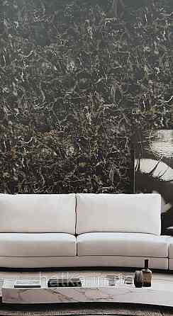 Шпалери вінілові на флізеліні AdaWall Roka 1.06х10 під камінь мармур структурні чорні золотисті 3д 23103-5 Київ