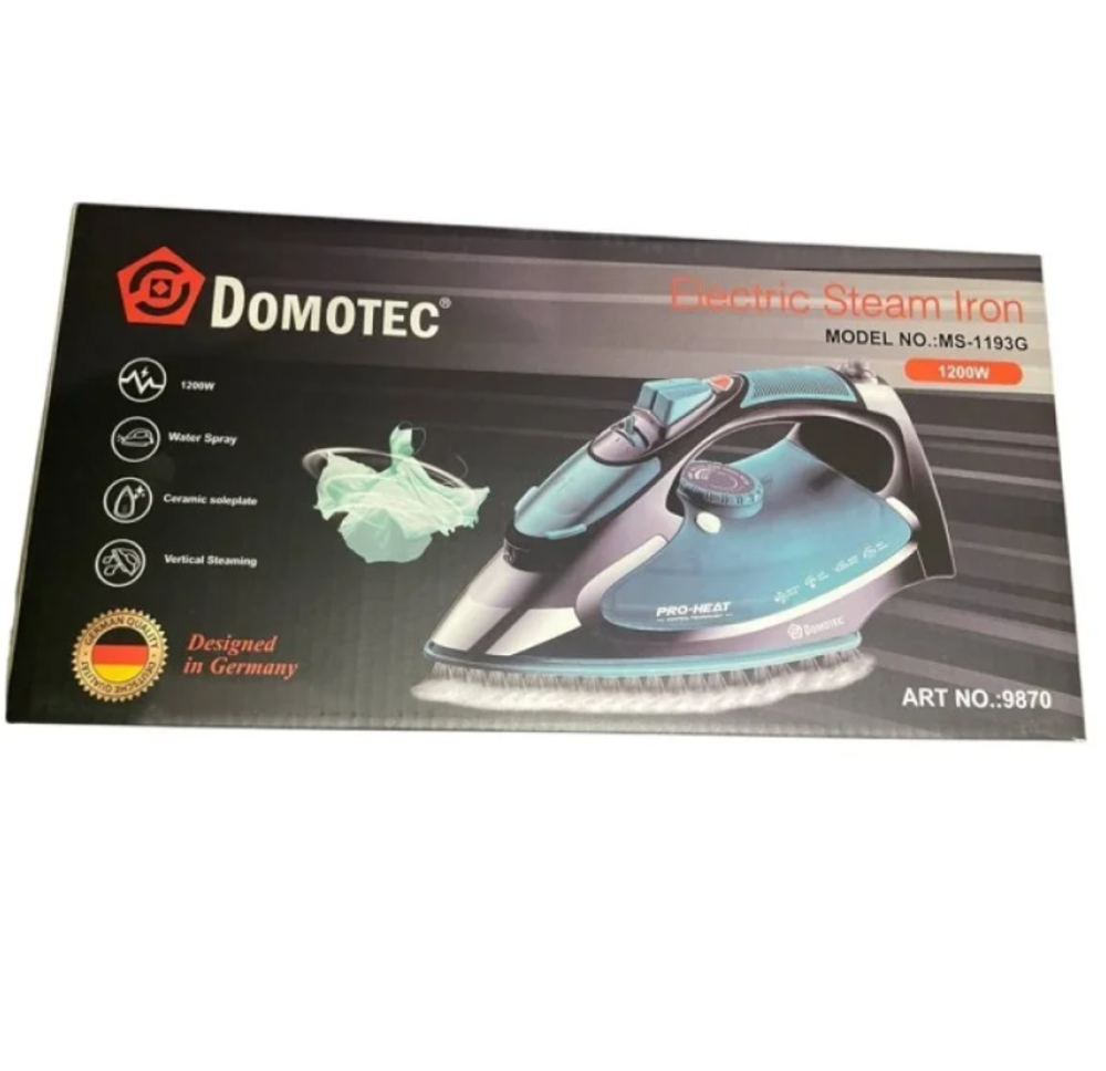 Парова праска Domotec MS-1193G 1200Вт з керамічною підошвою, вертикальне відпарювання та подача пари 15 г/хв. Одеса - фото 2