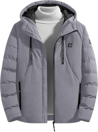 Куртка-парка з підігрівом 15 зон, Softshell, 3 режими, USB, біла, вітрозахисна, з капюшоном, унісекс Київ