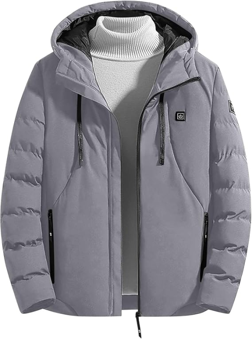 Куртка-парка з підігрівом 15 зон, Softshell, 3 режими, USB, біла, вітрозахисна, з капюшоном, унісекс Київ - фото 6