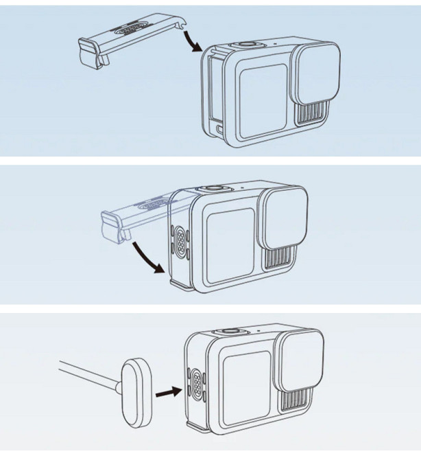 Дверца аккумулятора магнитная зарядка GoPro 13-9 влагостойкая Telesin S6-CLC-01-TGP Киев - изображение 4