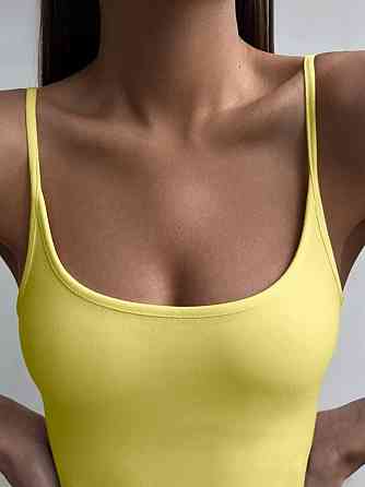 Жіночий стильний привабливий боді на кнопках натуральний кулір Лимонний Одеса