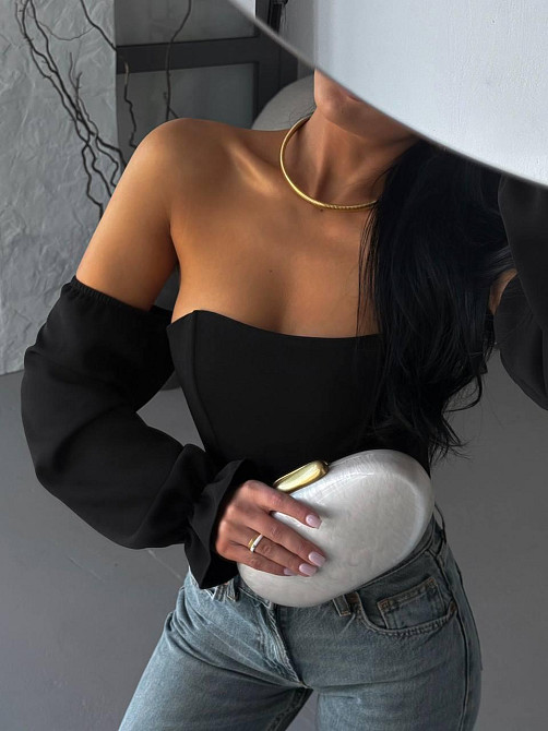 Женский стильный базовый корсет костюм Lux,регилин Черный, 46 Одесса - изображение 5