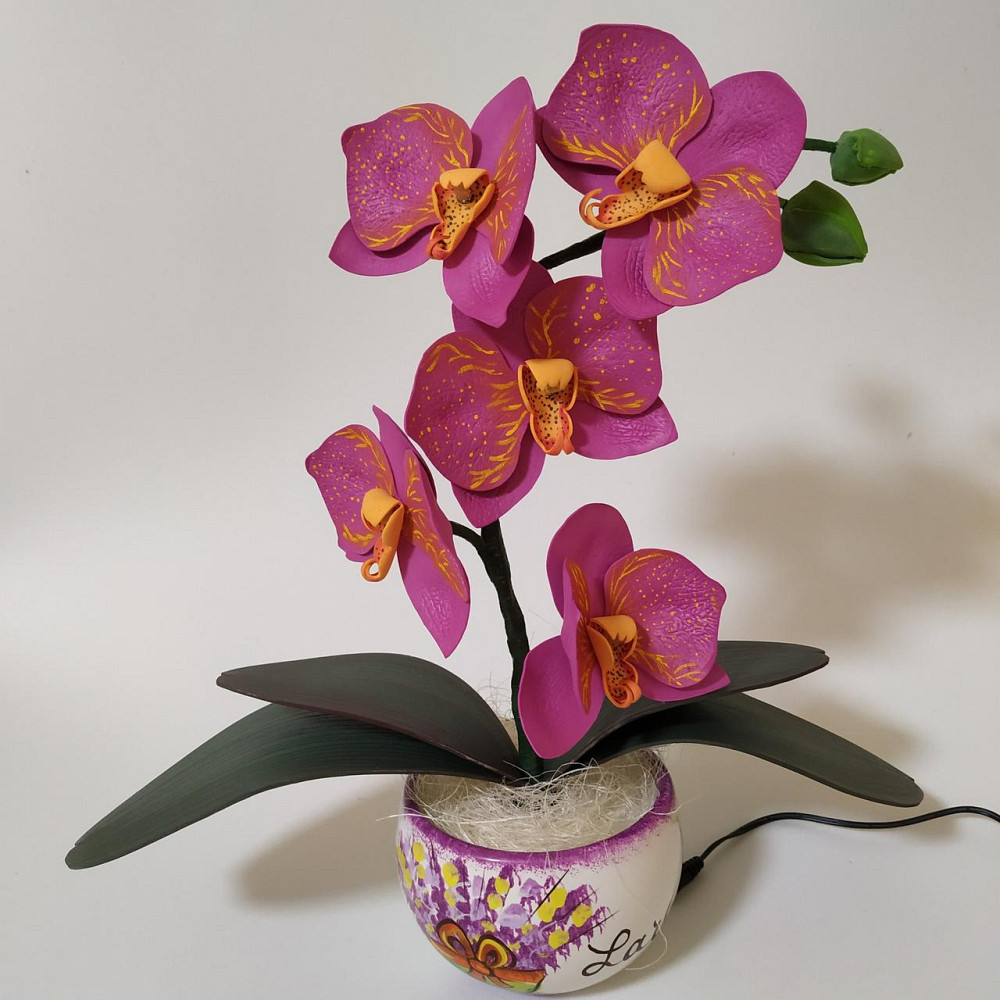 Світильник-нічник "Орхідея бузкова" Дніпро - фото 9