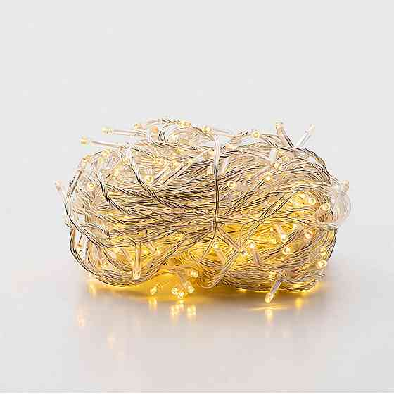 Новорічна гірлянда кімнатна нитка 22 м 220 LED білий провід Жовтий W220LED22MWY Коломия