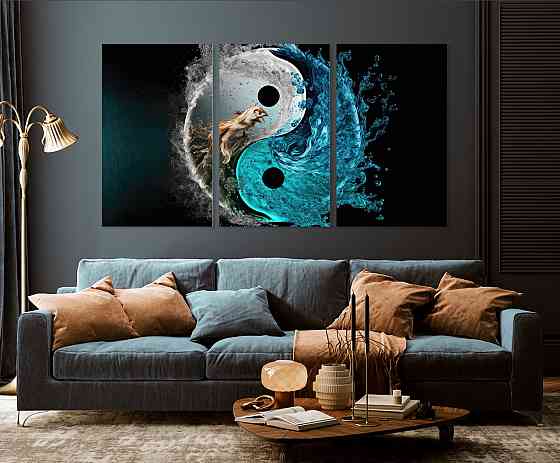 Модульна картина у вітальню/ спальню   Інь-Янь      ART-109_3A 70х130 см Київ
