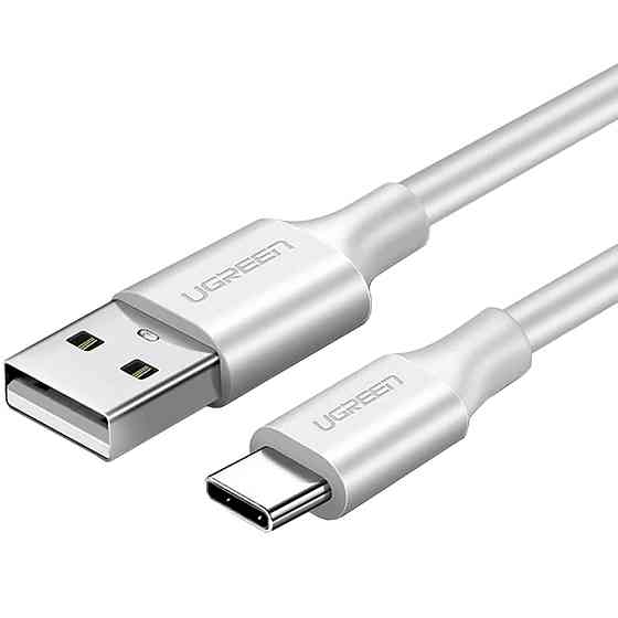 Кабель USB 2.0 AM-Type-C M, 0,5 м, 60W Nickel Plating Білий, US287 UGREEN Вінниця