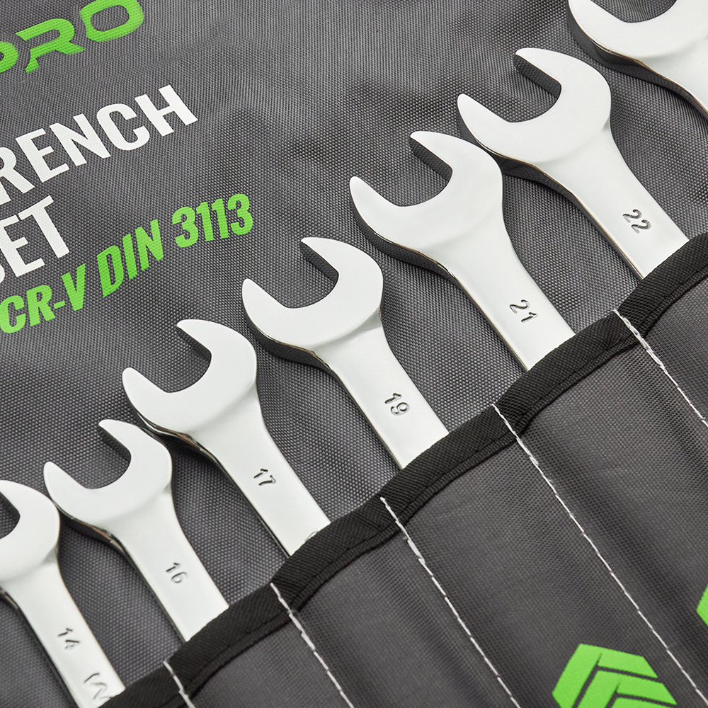 Набор комбинированных ключей WINSO PRO Cr-V, 14 шт (8–32 мм), в чехле Киев - изображение 4