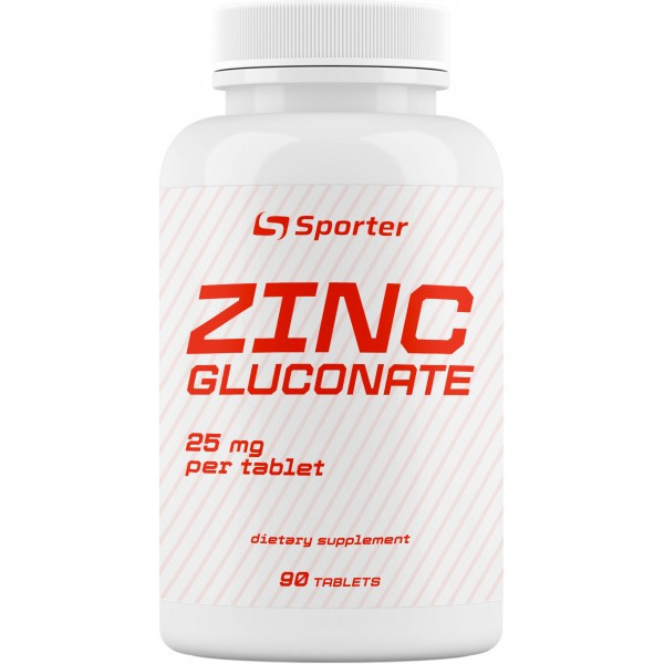 Цинк Sporter Zinc Gluconate 25 mg 90 tabs Луцк - изображение 1