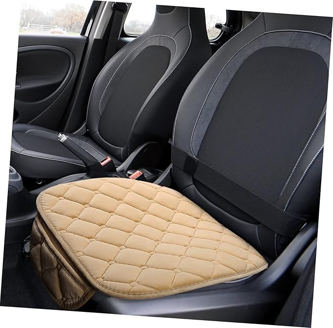 Комплект 3 чохла в авто на переднє і заднє сидіння універсальні, велюрові подушки-накидки 3 шт, колір бежевий Кам'янець-Подільський - фото 3