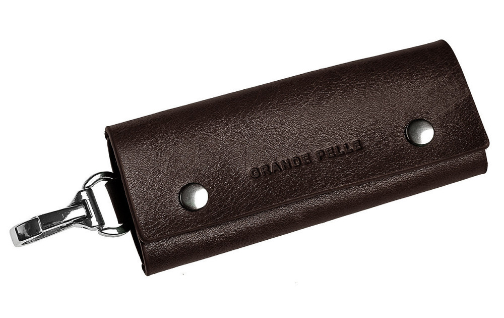 Надежная ключница из натуральной кожи Grande Pelle 11380 Коричневый Киев - изображение 1