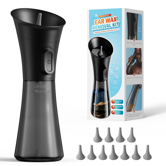 Іригатор механічний для промивання вух Ear Wax Removal Kit W12 Чорний Київ