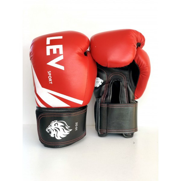 Перчатки боксерские LEV-SPORT (комби) 12 oz Вишнёвое - изображение 3