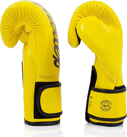Боксерские перчатки Fairtex BGV14 Yellow 12 унций Киев - изображение 7