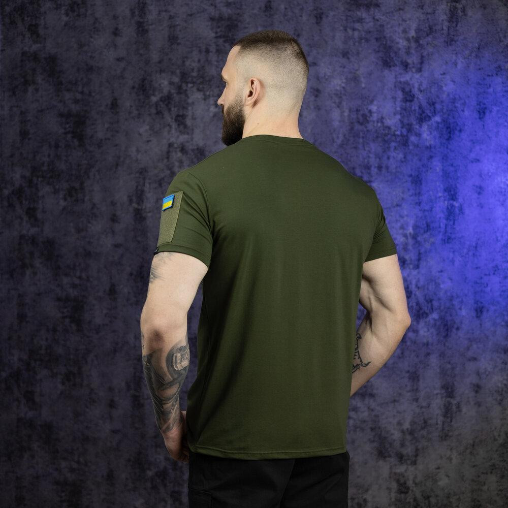 Футболка чоловіча однотонна хакі Pobedov Peremoga Військова Київ - фото 6