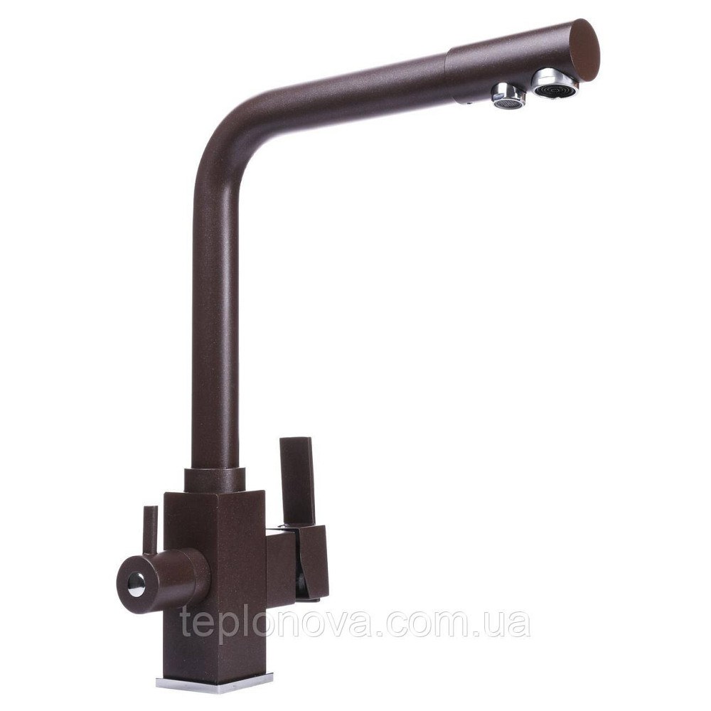 Змішувач для кухні під осмос Globus Lux LAZER GLLR-0100-6-MARONE Чернівці - фото 3