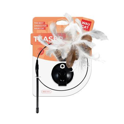 Іграшка для котів WAUCAT Fun Teaser дражнилка на присосці з пером 800 мм Вінниця - фото 1