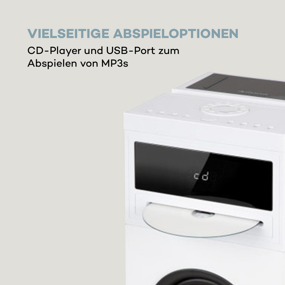 Karaboom 100 Sing Karaoke Tower 120 Вт макс CD-плеер 2 микрофона беспроводной Белый (Германия, читать Ровно - изображение 4