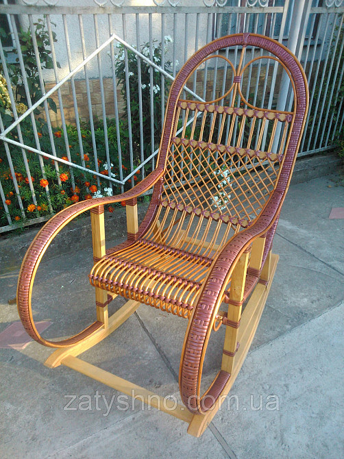 Гойдалка плетена з окантовкою з ротанга Київ - фото 2