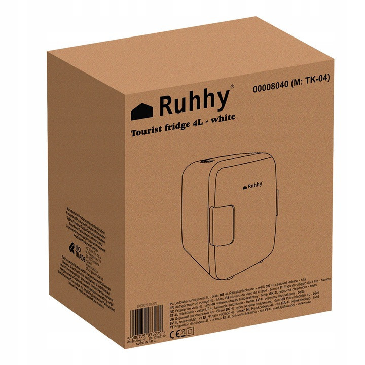 Автомобильный холодильник дорожный 4 литра для напитков и продуктов Ruhhy (8040) 12 / 220 Вт Нововолынск - изображение 9