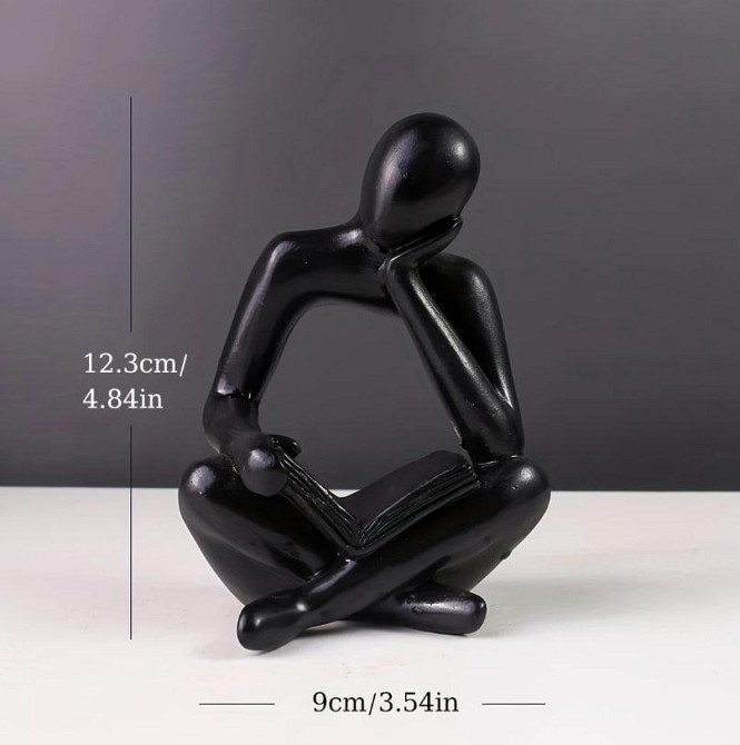 Фигурка смолы - универсальный декор для книжной полки. Подарок для книголюбов. Черная Киев - изображение 5