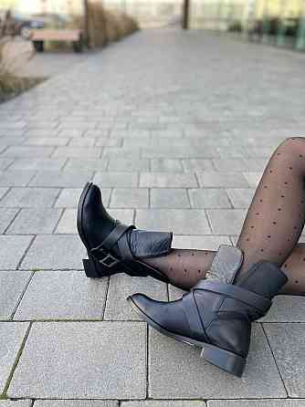 Черевики жіночі BOGATKO чорні шкіра натуральна зимові 36р. (4063) Коломыя