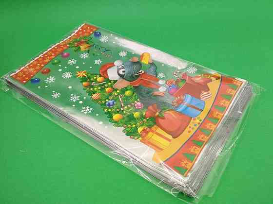 Подарочная упаковка с новогодним рисунком (20*35) №30 Мышонок (100 шт) Харьков