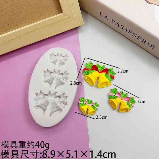 Молд силіконовий Дзвіночки 89 на 51 мм сірий Київ