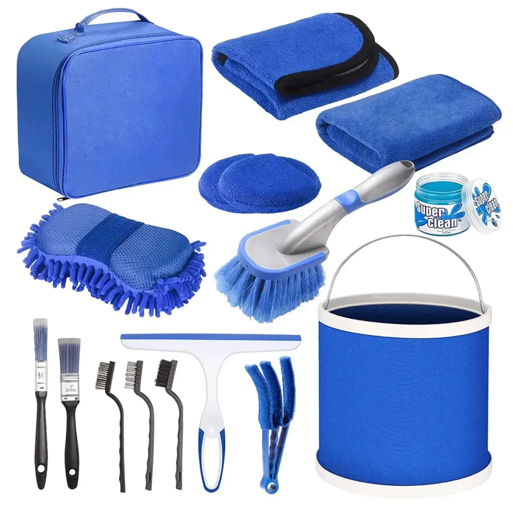 Набор из микрофибр аппликаторов и щеток для ухода за автомобилем, комплект 16 штук Коломия - фото 1