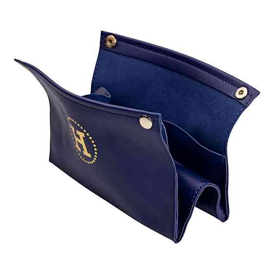 Синяя салфетница из экокожи на кнопках Киев