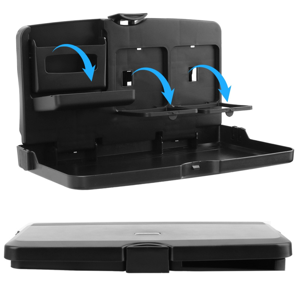 Автомобильный столик на спинку сиденья  универсальный для напитков и принятия пищи ЧЕРНЫЙ Кременчуг - изображение 4