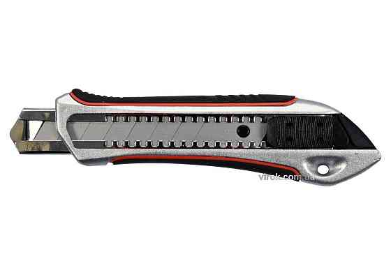 Ніж YATO з висувним лезом з відломними сегментами: M=18мм, SK5, Zn/TPR/ABS, фіксатор, F 20N [12/144] Одесса