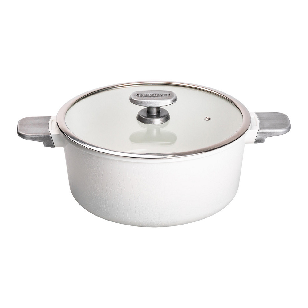 MGC Алюмінієва каструля з керамічним покриттям антипригарним 6.9 л Ø 28 см білий MGC HP-4-454W Коломыя - изображение 1