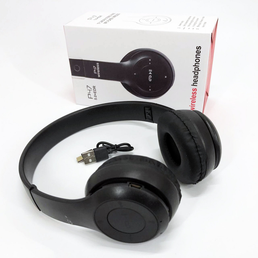 Навушники для спорту з шумопоглинанням Headset P47, Бездротові міні навушники з мікрофоном ID-36 Львів - фото 7