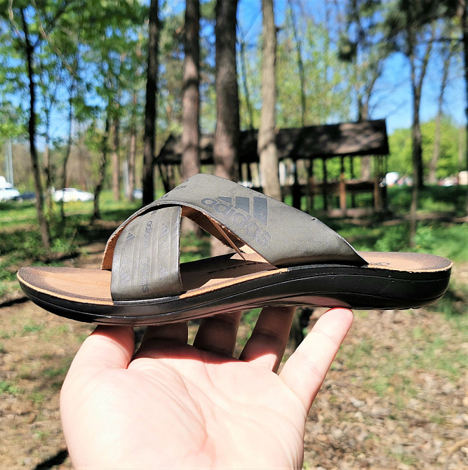 Чоловічі Шлепанці Тапочки Adidas Сланці Сері Адас ( розміри: 40,41,43,44) Дніпро - фото 8