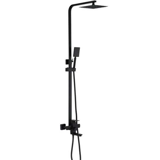 Душова колонна Zerix KUB 009-J з змішувачем, чорна модель ZX4760 Харків