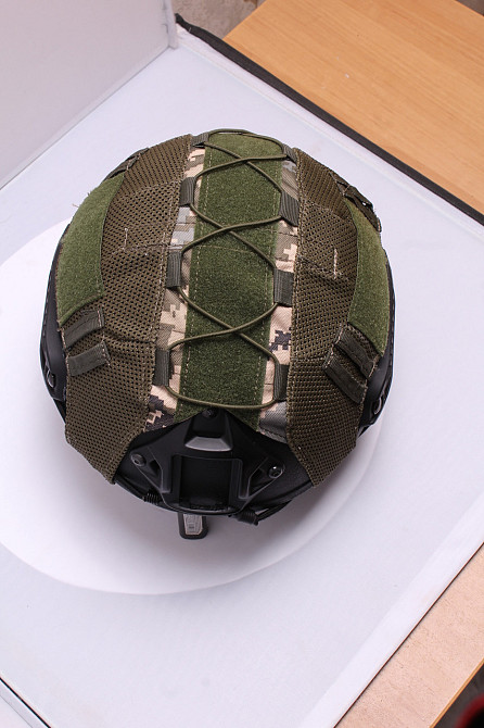 Кавер чохол для шолома відкритий безухий Fast маскуючий тактичний Піксель Одеса - фото 3