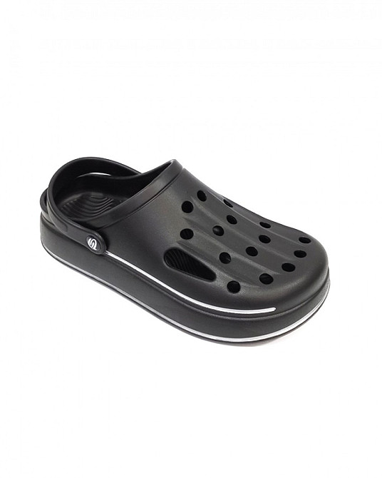 Кроксы мужские черные сабо удобные толстая подошва Одесса - изображение 11