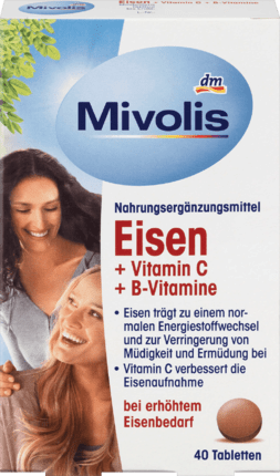 Mivolis Железо + витамин С + витамины В таблетки, 40 шт. Германия Львов - изображение 2