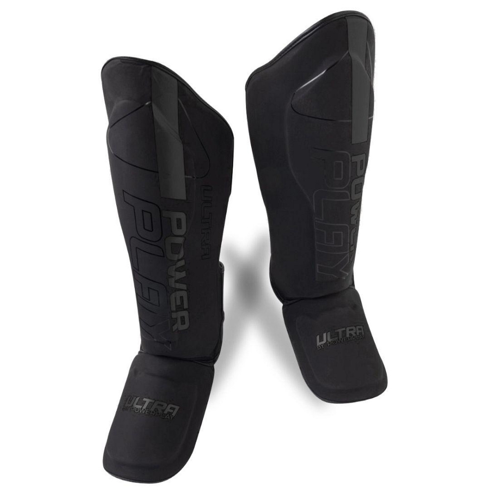 Щитки для гомілки та стопи чорні PowerPlay 3052 Ultra Series розмір M захист для єдиноборств, тренувань і спарингів Київ - фото 11