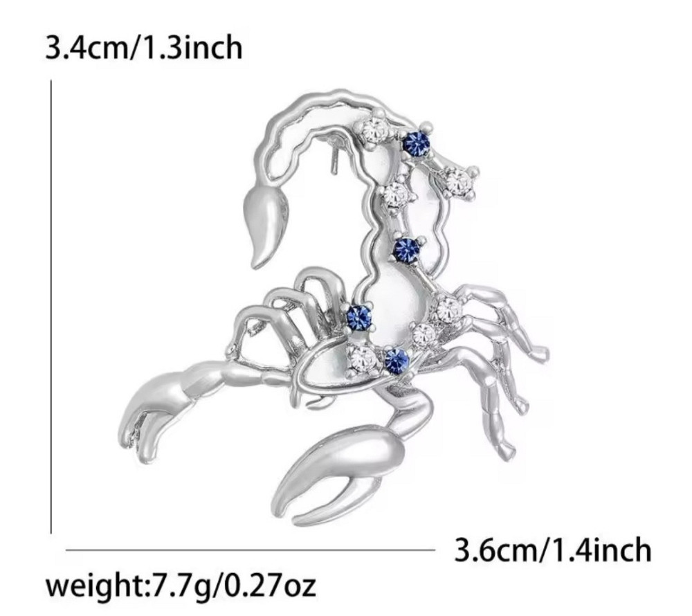 Брошка знак зодіаку "Скорпіон" Сріблястий Сміла - фото 5