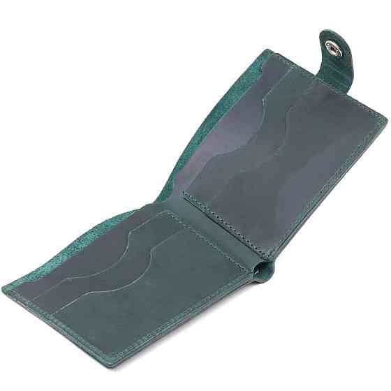 Модное винтажное портмоне Shvigel 16498 Зеленый Киев