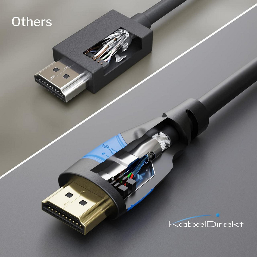 KabelDirekt HDMI кабель 2 шт 3 м 8K@60Hz 4K@120Hz High Speed с Ethernet для PS5 Xbox Series Switch Blu‑ray Киев - изображение 5