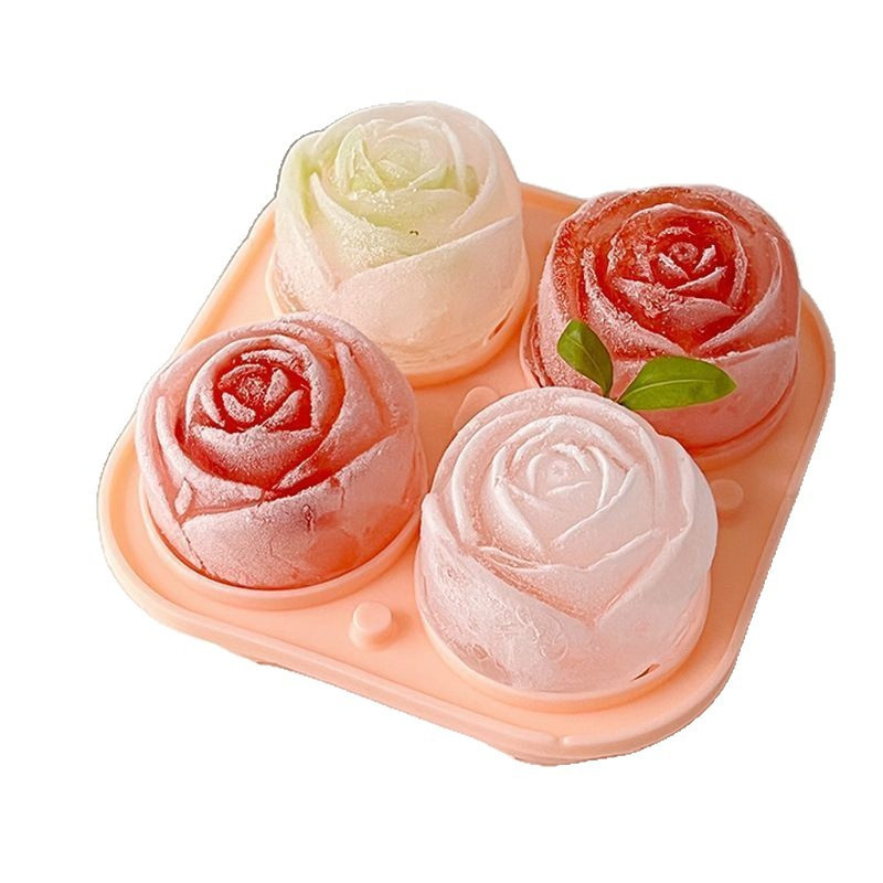 Молд силиконовый розы 5 см персиково-белый Киев - изображение 3